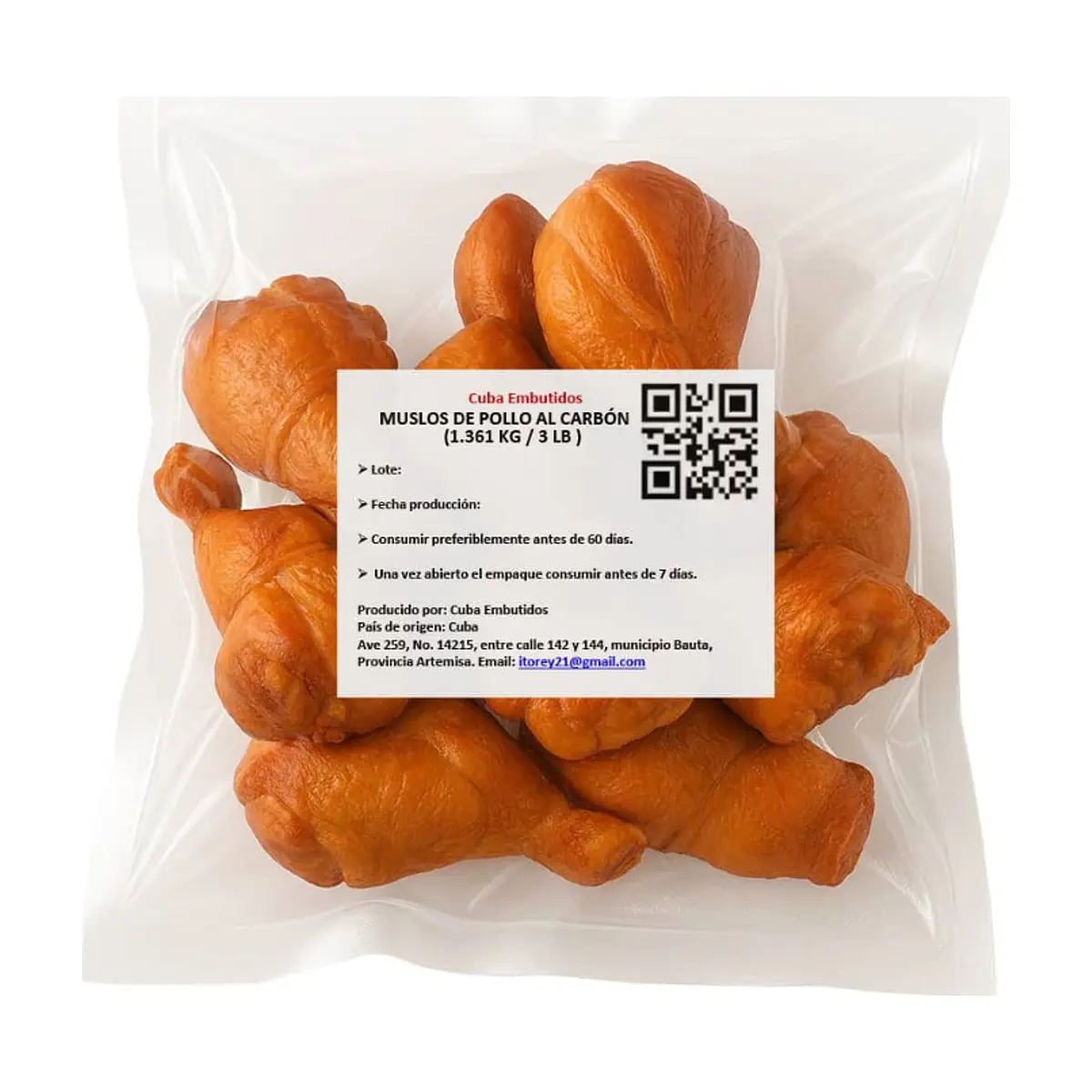 Muslos de pollo al carbon Cuba Embutidos (1.361 kg / 3 lb) - Thumbnail 4
