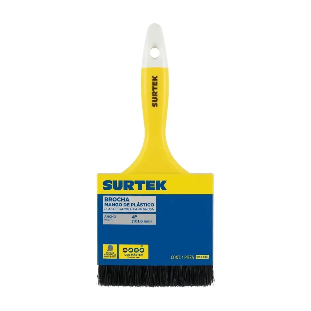 Brocha mango de plástico 4" Surtek 123136 - Miniatura 2
