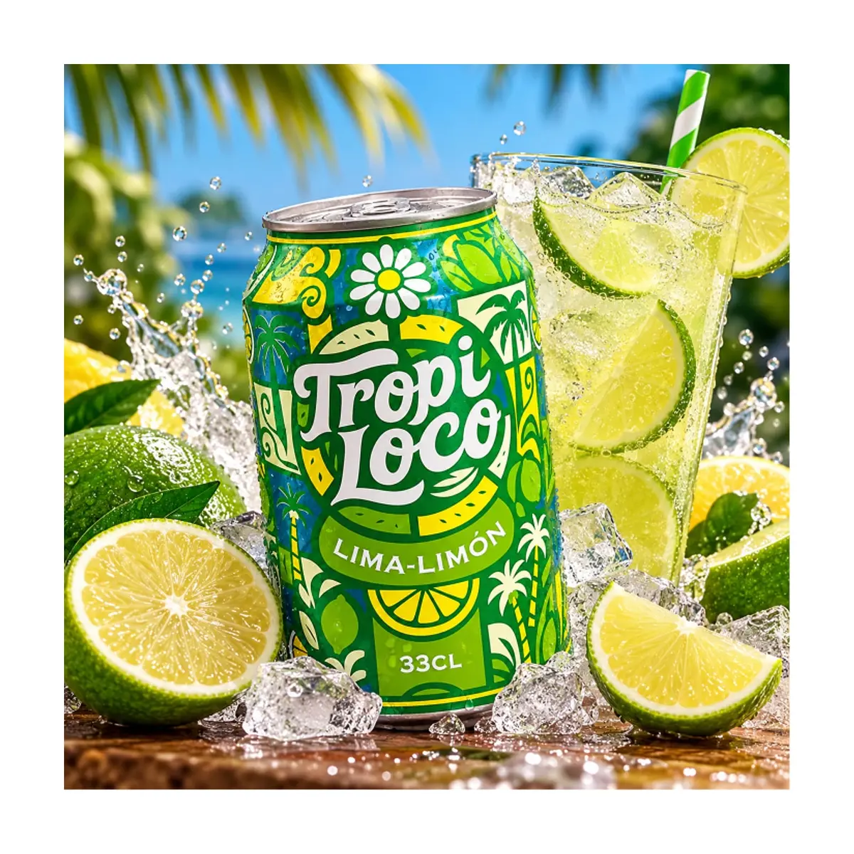 Refresco gaseado de lima-limón Tropi Loco (24 x 330 ml) - Miniatura 4