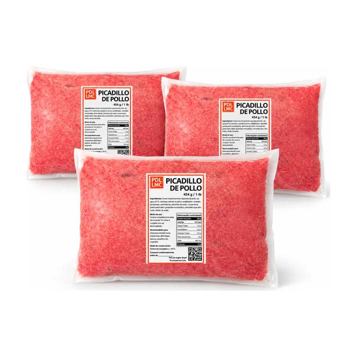 Picadillo de pollo PDL LMC (3 x 454 g / 1 lb) - Imagen 1