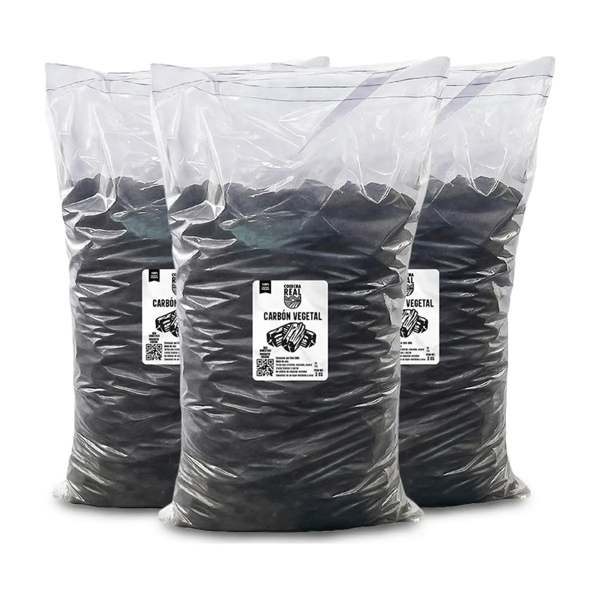 Carbón vegetal Cosecha Real (3 x 3 kg / 6.6 lb)