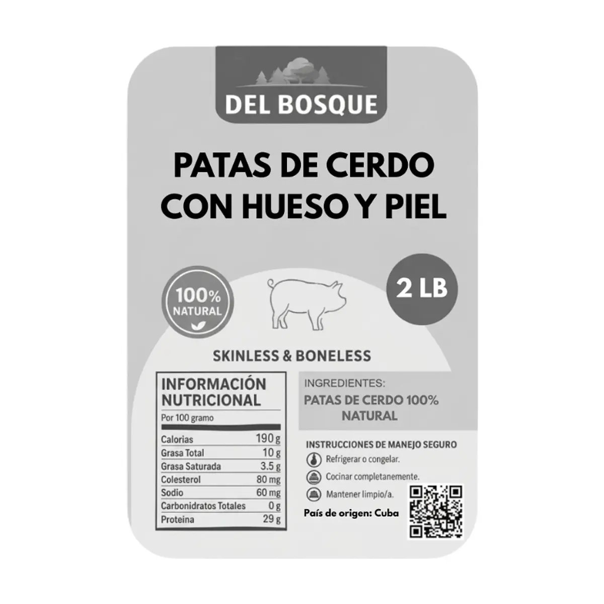 Patas de cerdo Del Bosque (907 g / 2 lb) - Miniatura 5