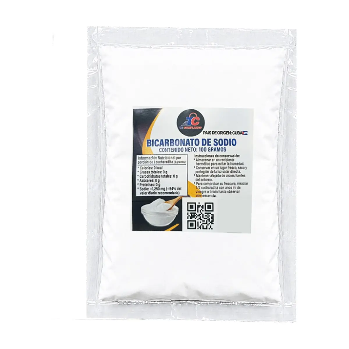 Bicarbonato de sodio Te Complazco (100 g / 3.53 oz)