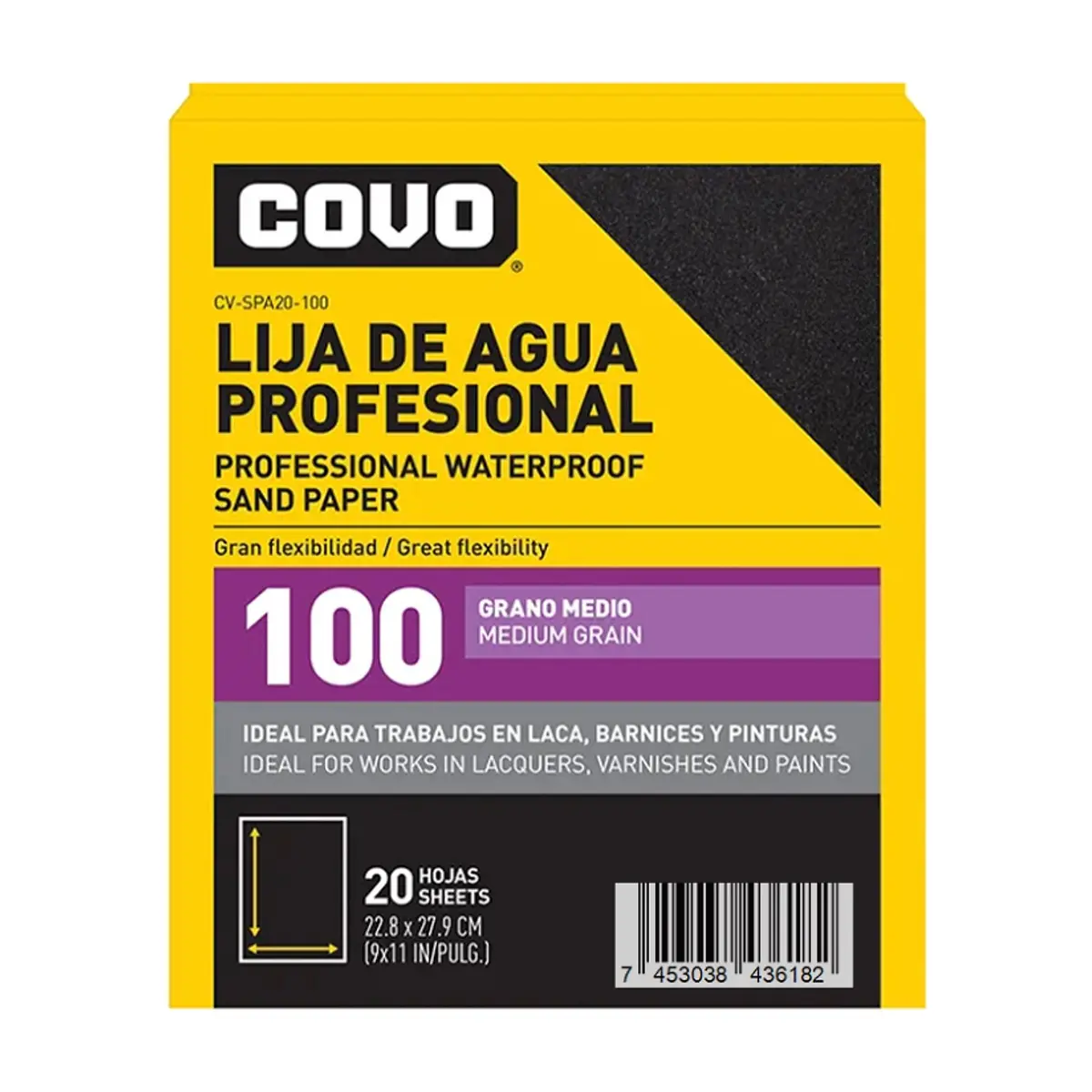 Lija de agua grano No. 100 Covo (20 U) - Thumbnail 5