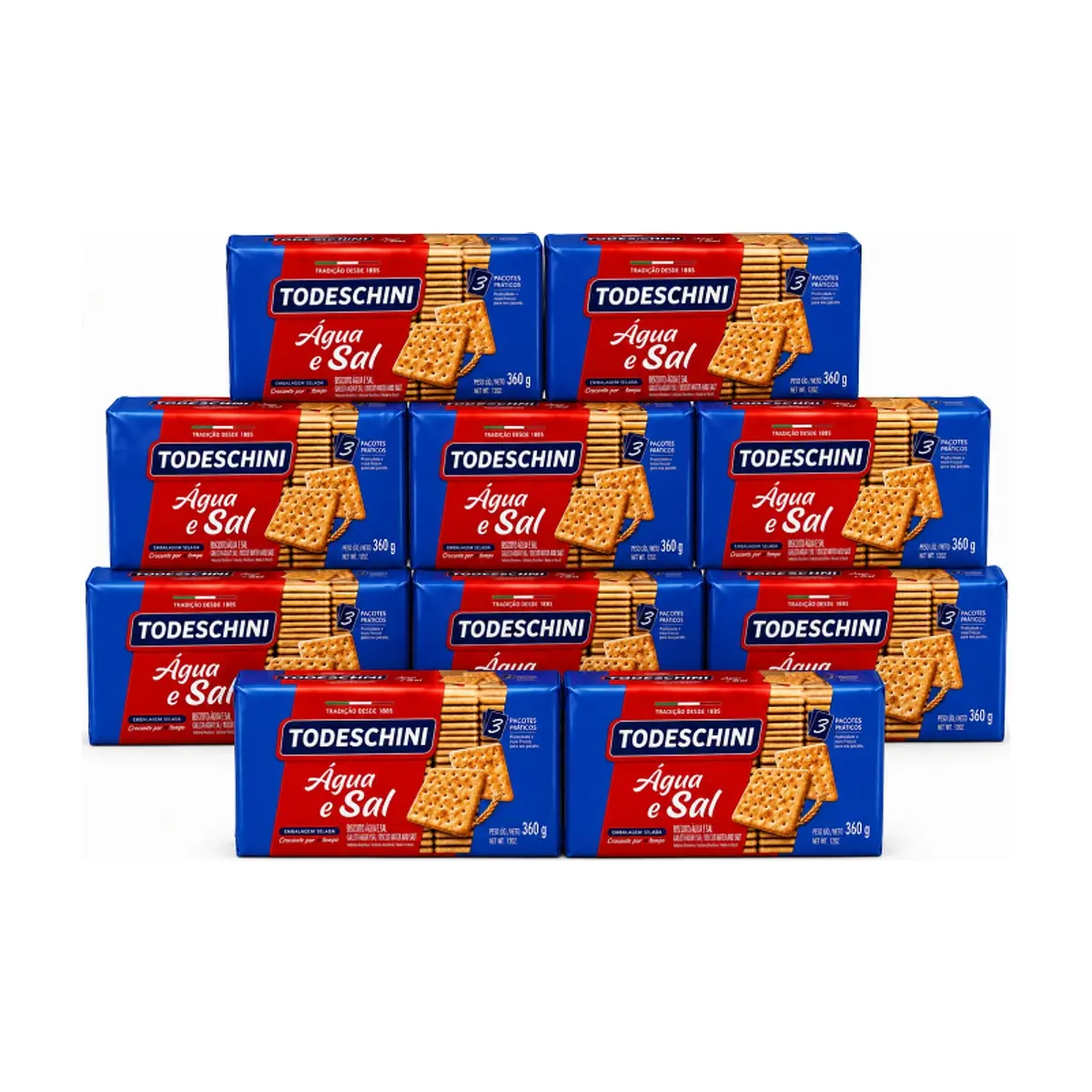 Galletas agua y sal Todeschini (10 x 360 g / 12 oz)