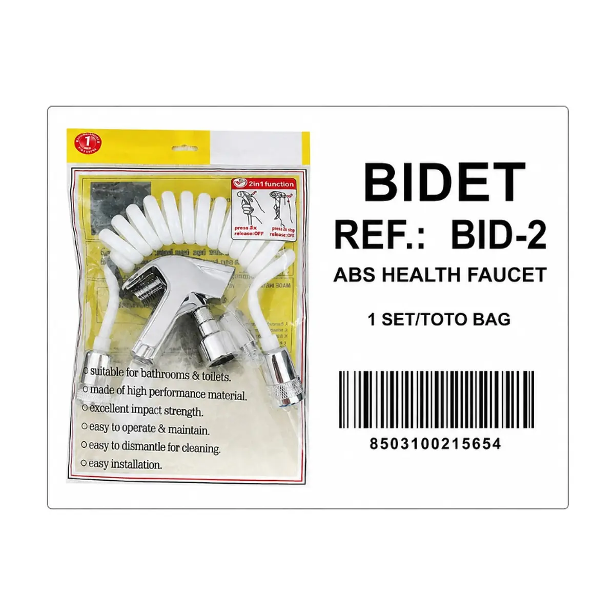 Ducha bidet manual ABS BID-2 (1.5 m) - Thumbnail 3
