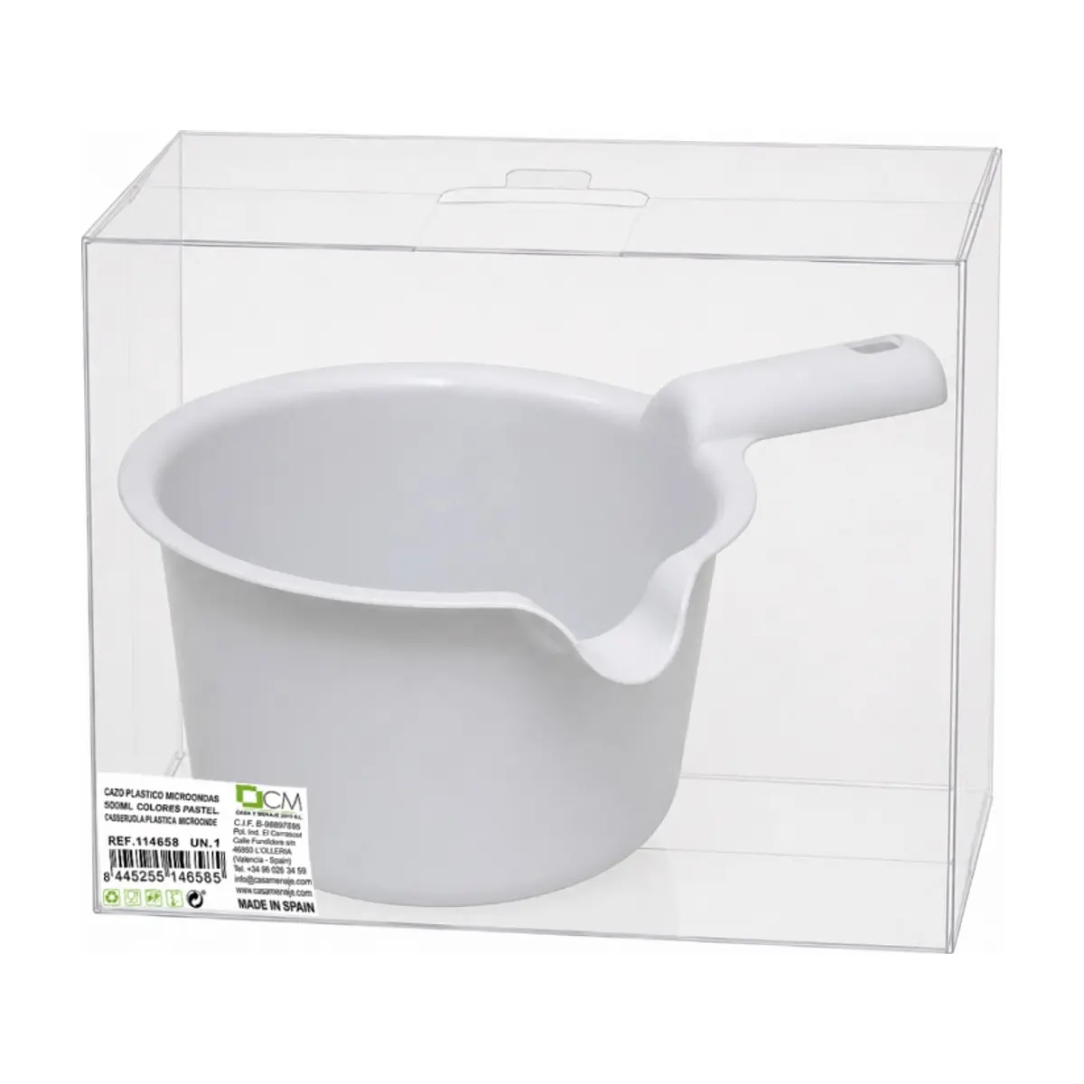 Cazo plástico para microondas color gris 500 ml Casa y Menaje - Miniatura 4