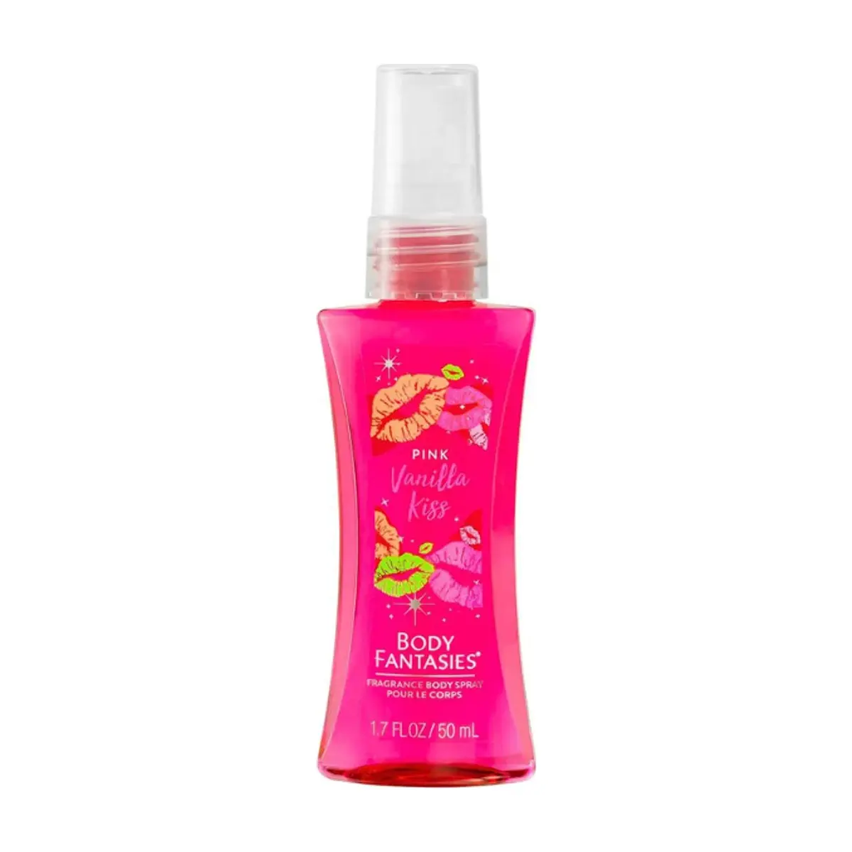 Spray corporal con fragancia para dama Body Fantasies Pink Vanilla Kiss (50 ml / 1.7 fl oz)
