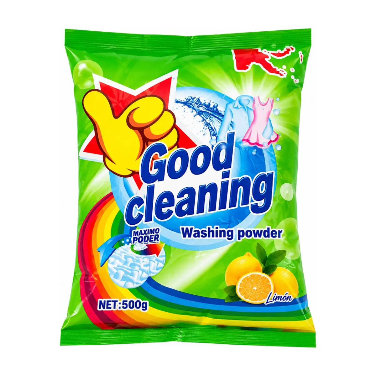 Detergente en polvo de limón Good Cleaning (500 g / 1.1 lb)