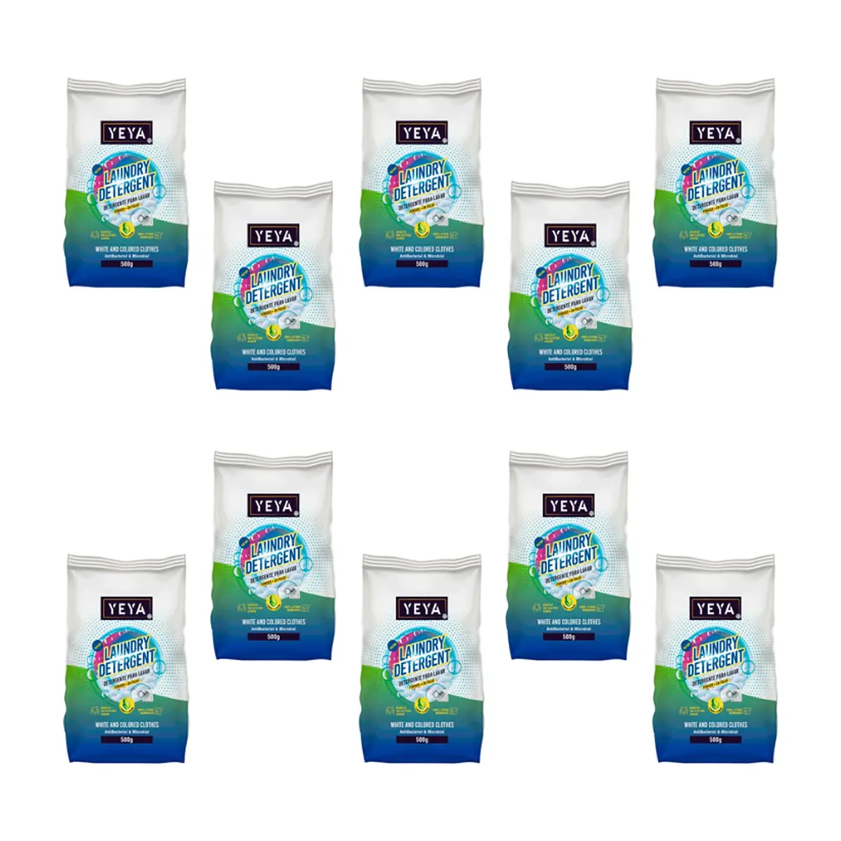 Detergente en polvo con aroma a limón YEYA (10 x 500 g / 1.1 lb)