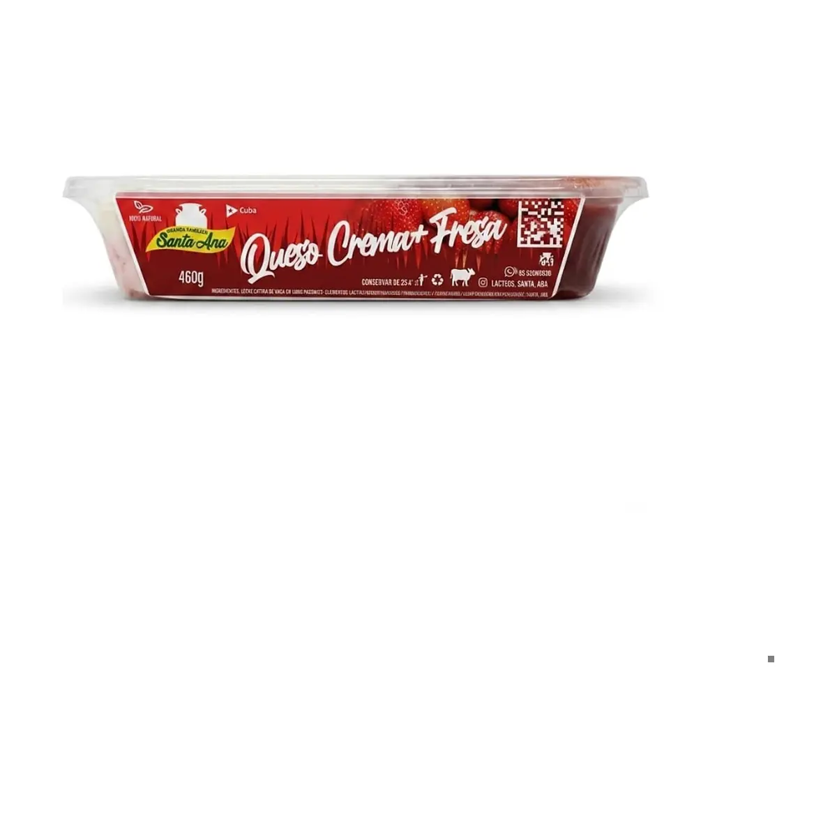 Queso crema con pulpa de fresa Santa Ana (460 g / 1.01 lb)