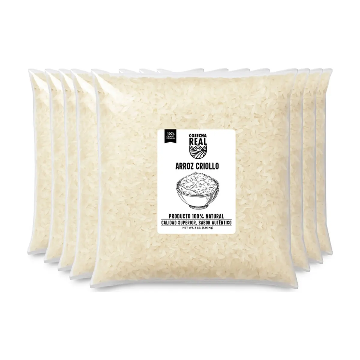 Arroz criollo Cosecha Real (8 x 1.36 kg / 3 lb)