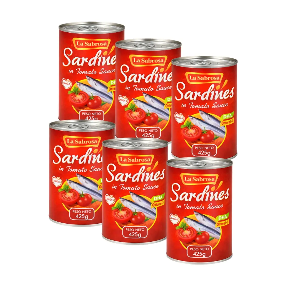 Sardinas en salsa de tomate La Sabrosa (6 x 425 g / 14.99 oz) - Miniatura 1