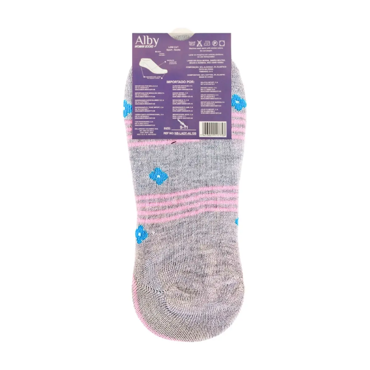 Calcetines deportivos de corte bajo para mujer Alby (Talla 9 - 11) - Thumbnail 3