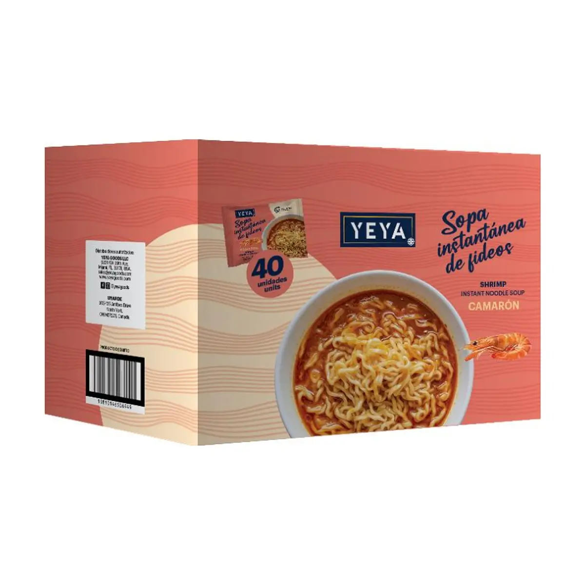 Sopa instantánea de fideos con sabor a camarón YEYA (40 x 75 g / 2.6 oz) - Thumbnail 3