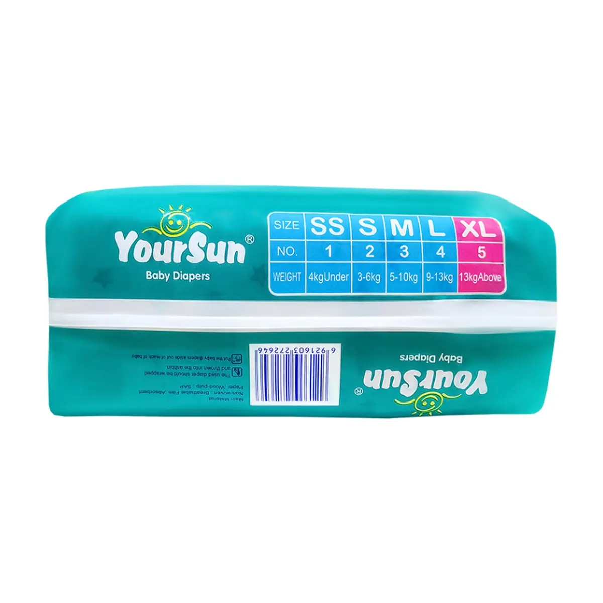 Pañales desechables para bebé más de 13 kg talla XL YourSun (16 U) - Miniatura 3
