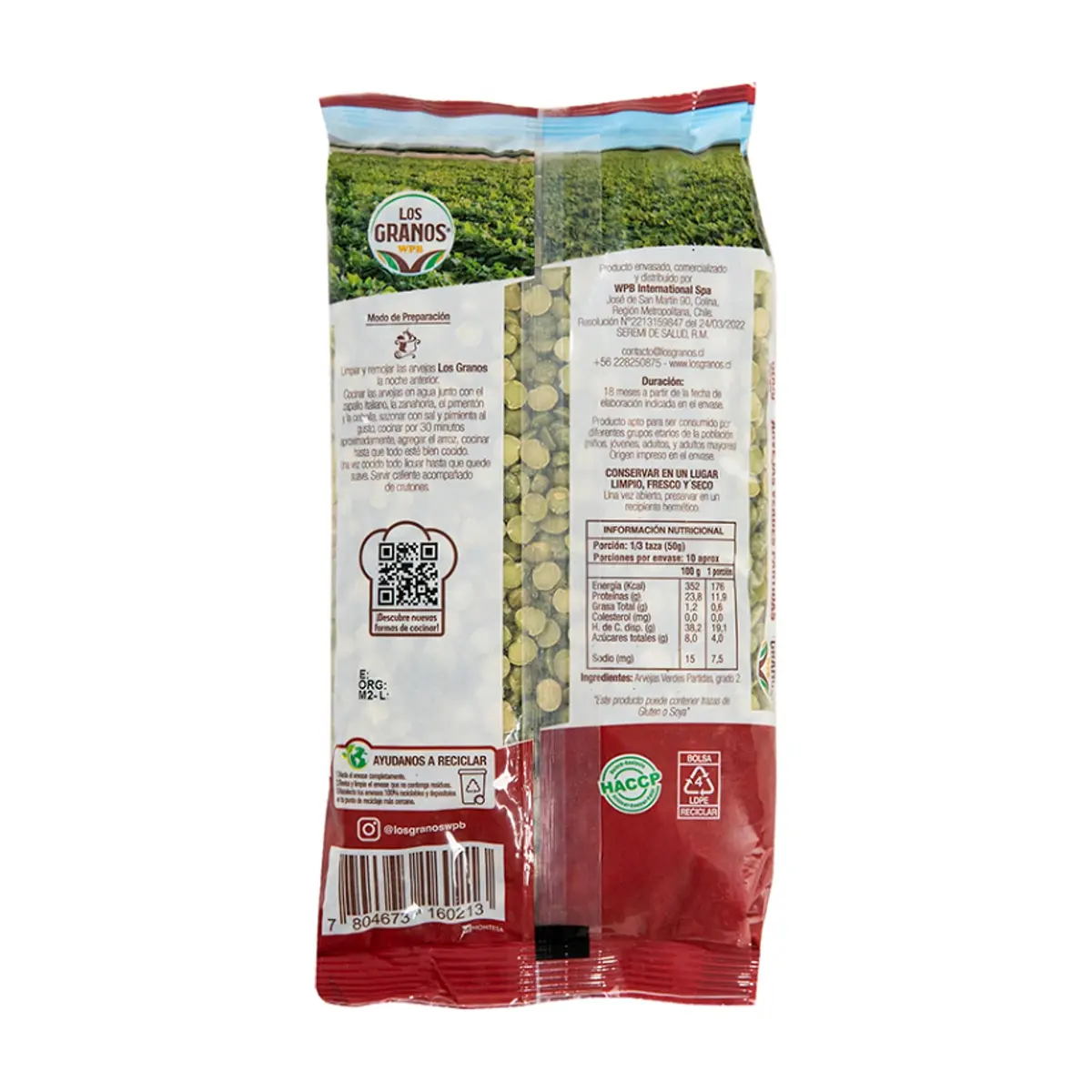 Arvejas verdes partidas - chícharos - Los Granos (500 g / 1.1 lb) - Thumbnail 4