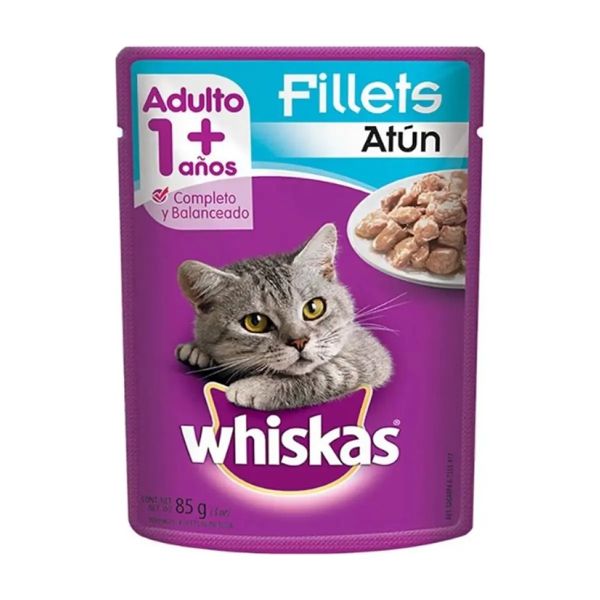 Comida para gatos adulto sabor fillets de atún Whiskas (85 g / 3 oz) - Miniatura 2