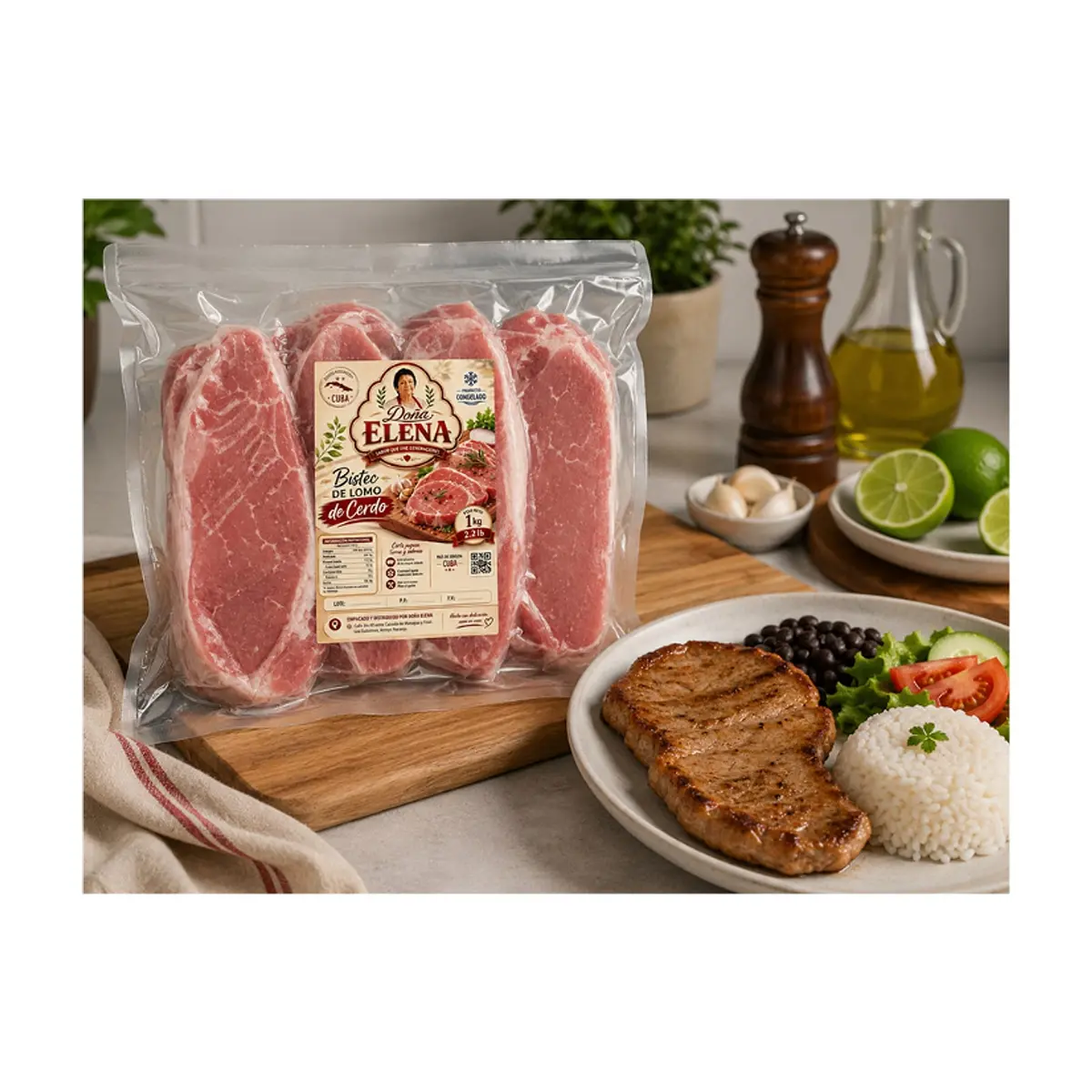 Bistec de lomo de cerdo Doña Elena (1 kg / 2.2 lb) - Thumbnail 3