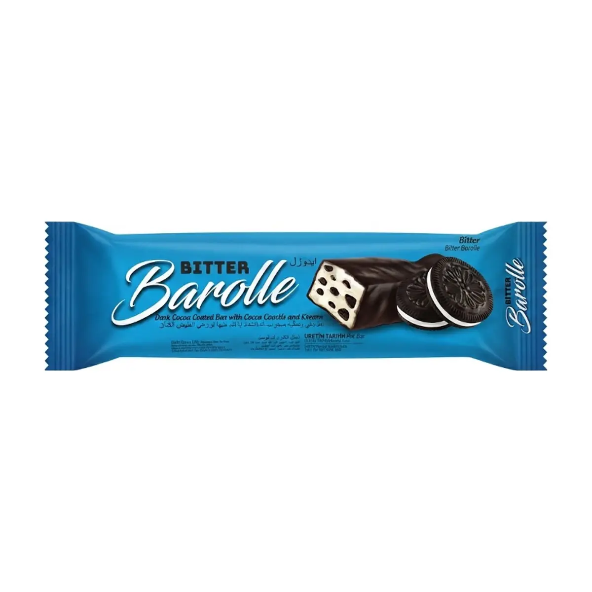 Barra de Chocolate Amargo Barolle rellena de crema y galletas Bitter Barolle (25 g)