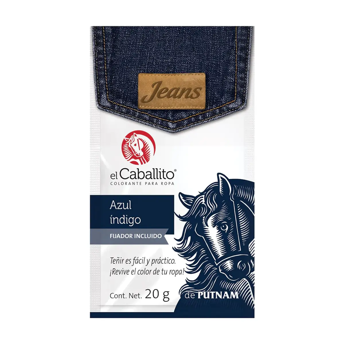 Colorante para ropa azul índigo El Caballito (20 g)