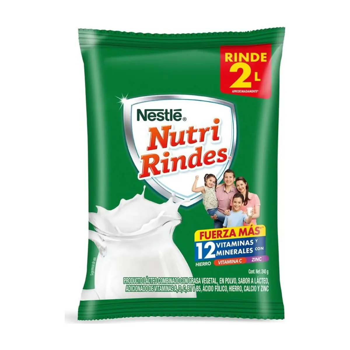 Leche semidescremada en polvo Nestlé Nutri Rindes (240 g / 8.47 oz)