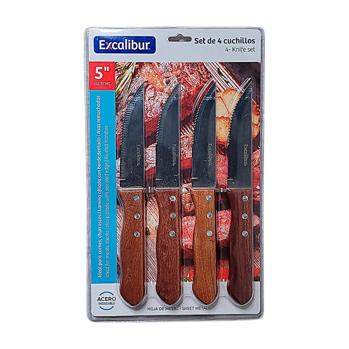 Set de 4 cuchillos de mesa Excalibur