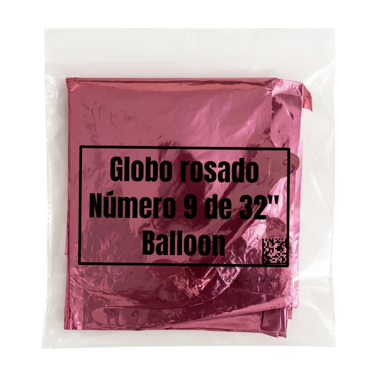 Globo rosado Número 9 -32 pulgadas Balloon - Thumbnail 2