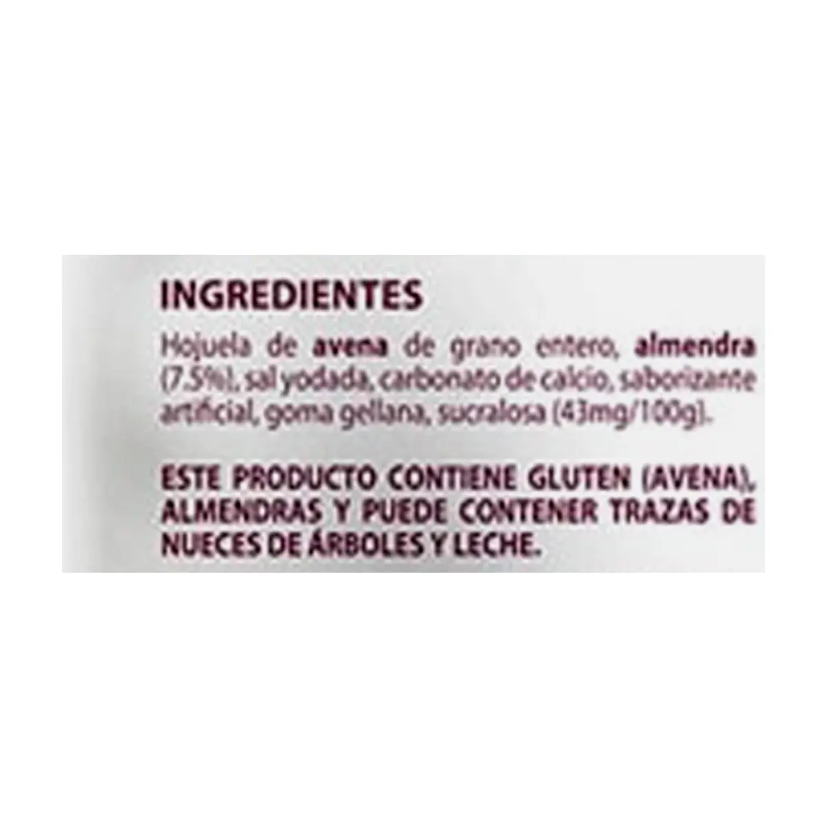 Avena integral instantánea sabor vainilla con almendras Granvita (35 g / 1.23 oz) - Thumbnail 4