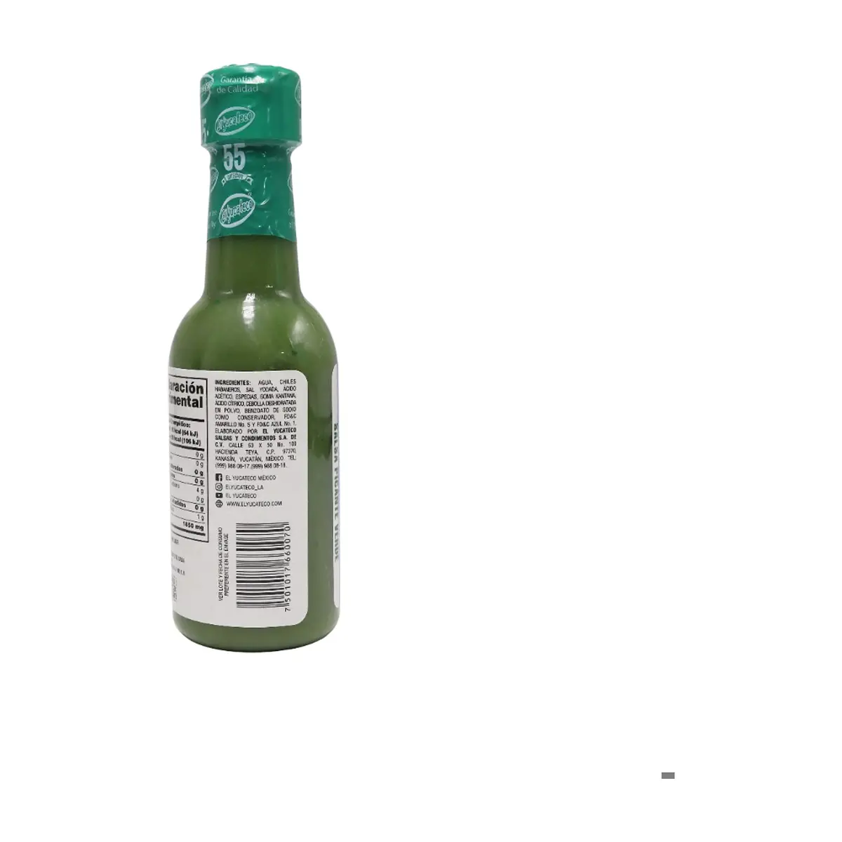 Salsa picante verde de chile habanero El Yucateco (150 ml) - Thumbnail 3