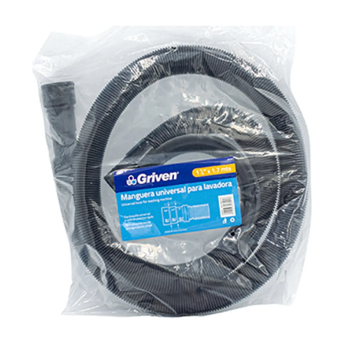 Manguera universal para lavadora automática Griven (1.7 m x 1-1 / 4")