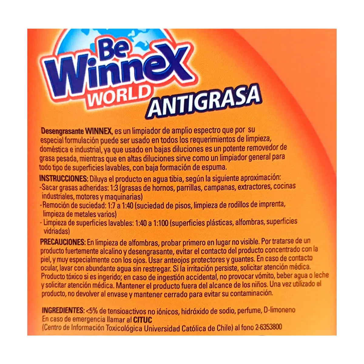 Antigrasa Be Winnex World (500 ml) - Thumbnail 2