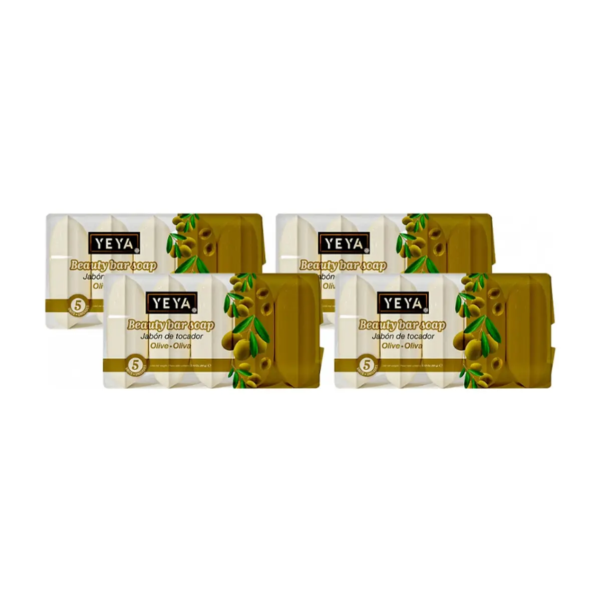Jabón de tocador de oliva YEYA (4 x 300 g / 10.58 oz) - Imagen 1