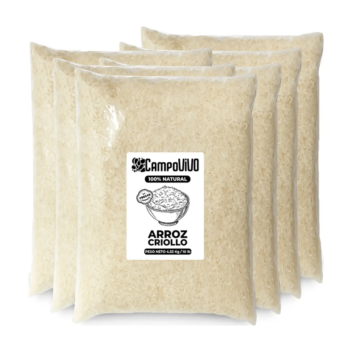 Arroz criollo Campo Vivo (6 x 4.53 kg / 10 lb)