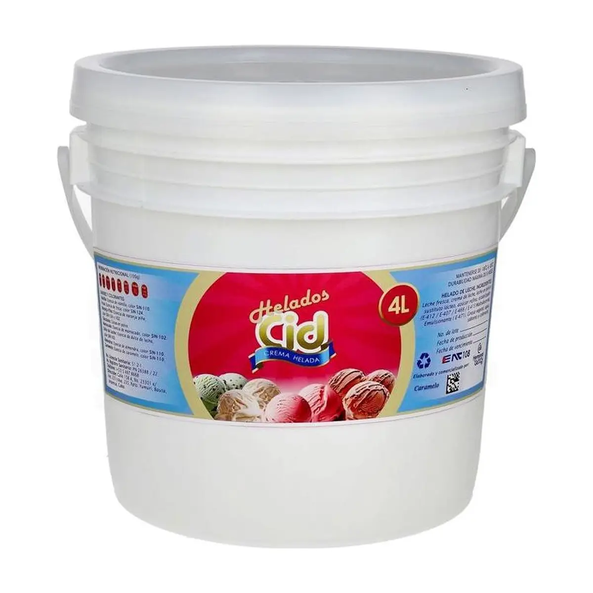 Helado sabor caramelo CID (4 L)