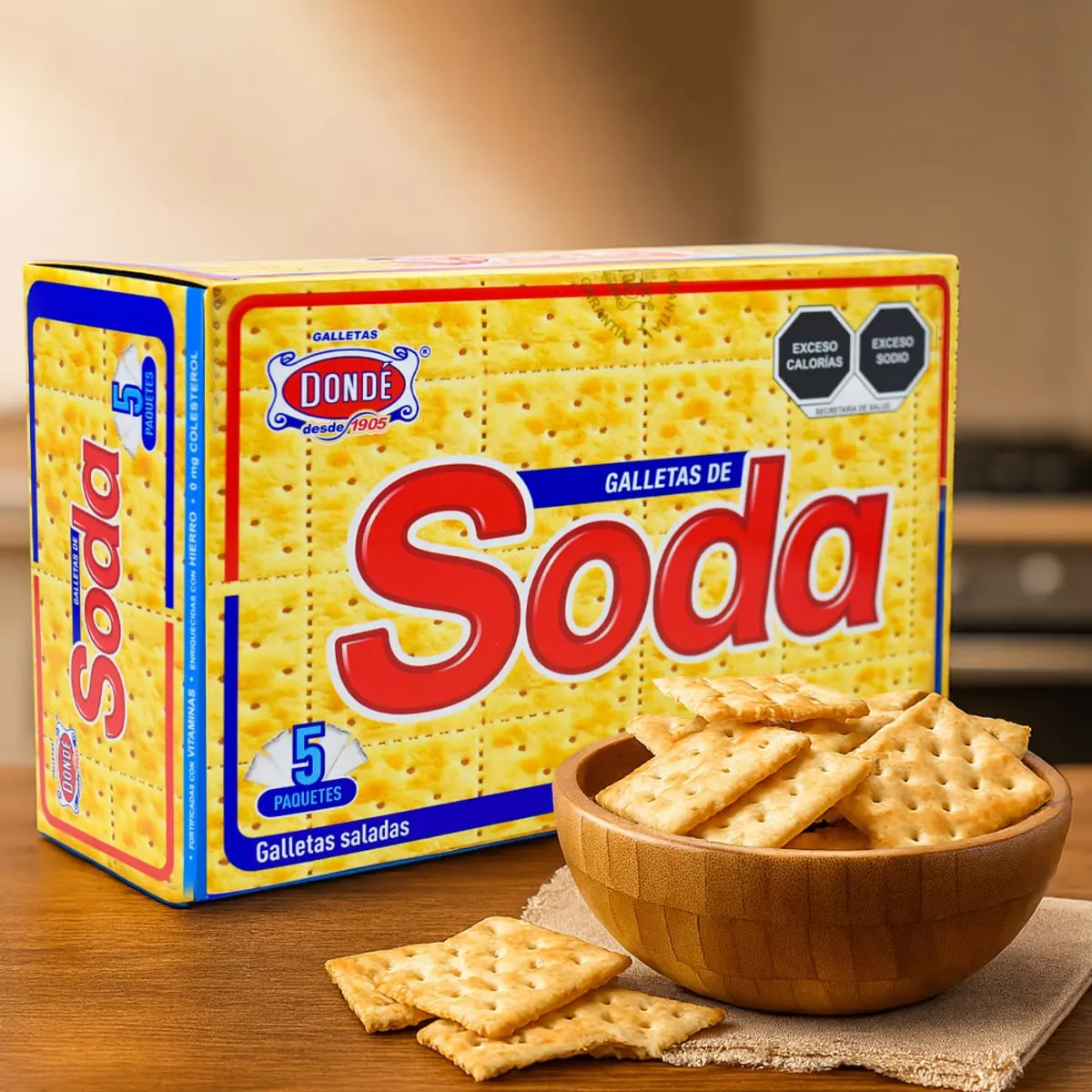 Galletas de soda Dondé (5 x 800 g / 1.76 lb) - Thumbnail 5