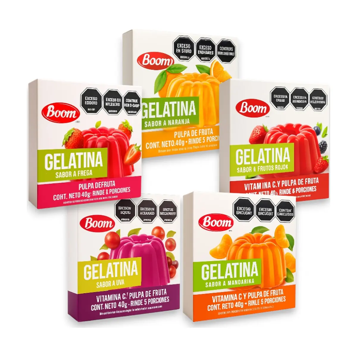 Jellymix Boom: Gelatinas de 5 sabores
