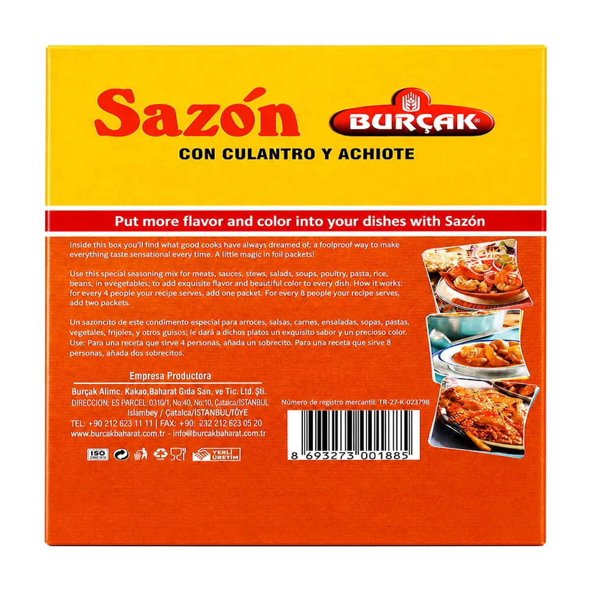 Sazón con Cilantro y Achiote Burçak — (36 x 5g) - Thumbnail 2