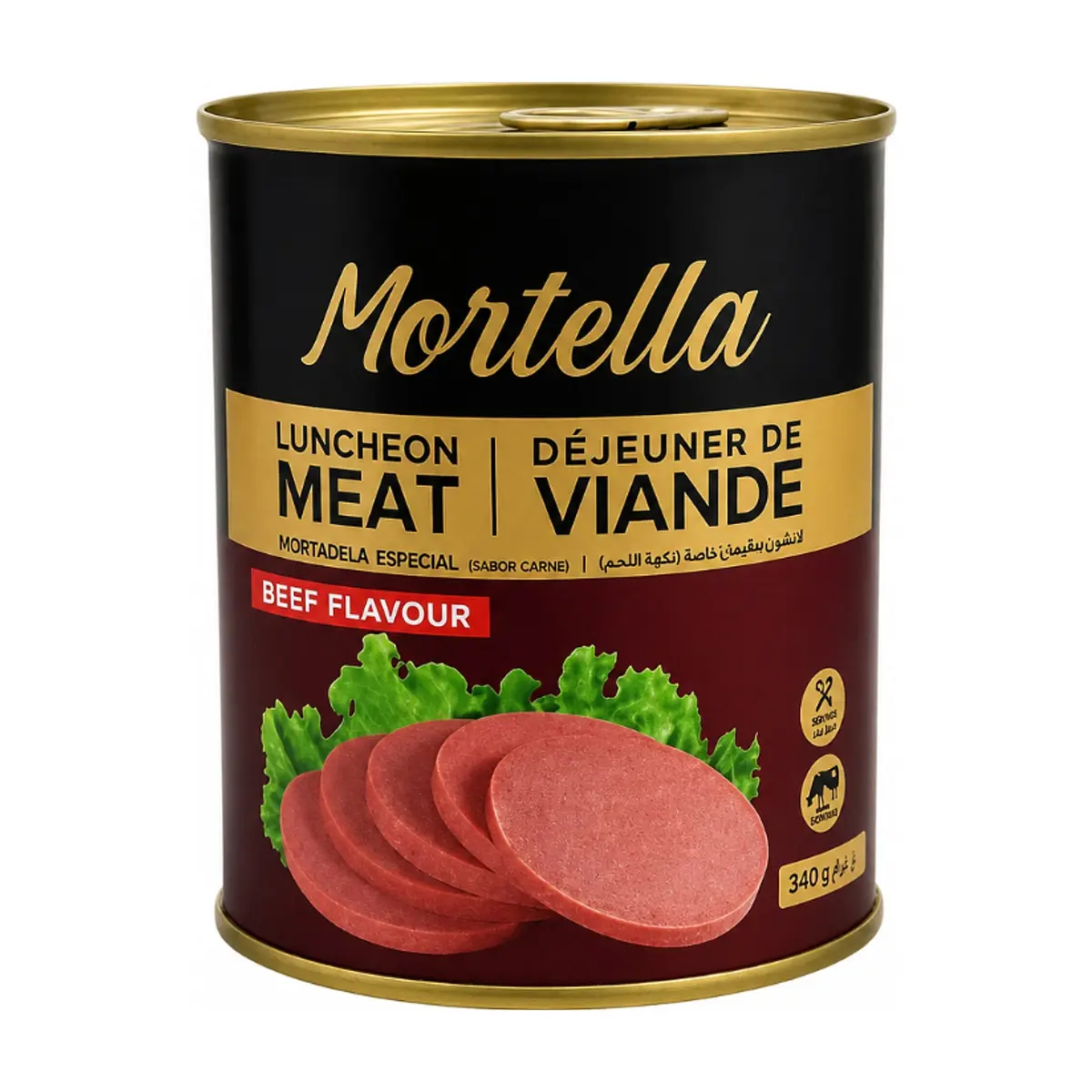 Mortadela especial sabor carne Mortella (340 g / 12.0 oz)