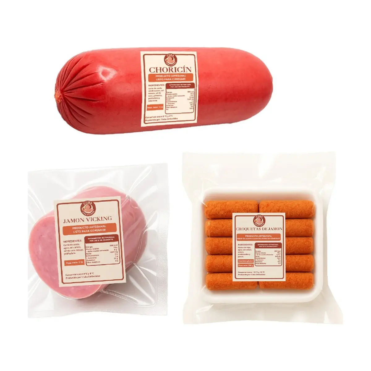 Jamón vicky + Choricin + Croquetas de jamón