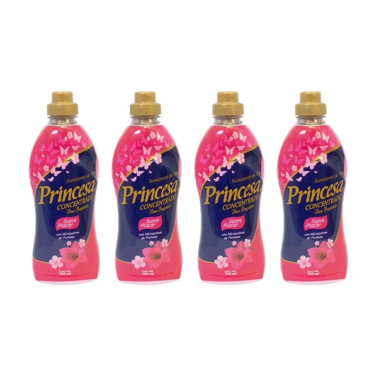 Suavizante de telas suave placer Princesa (4 x 750 ml)
