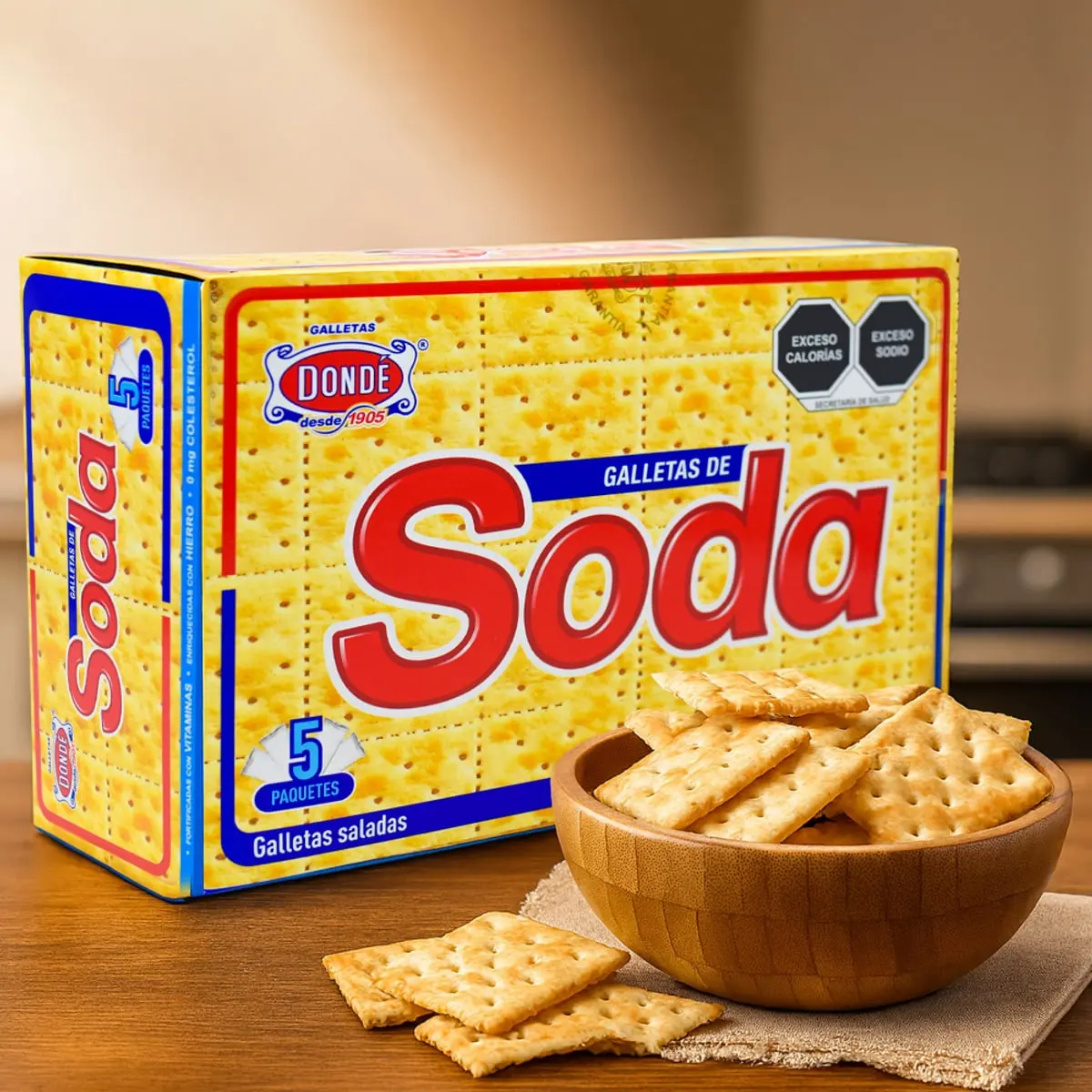 Galletas de soda Dondé (3 x 800 g / 1.76 lb) - Thumbnail 5