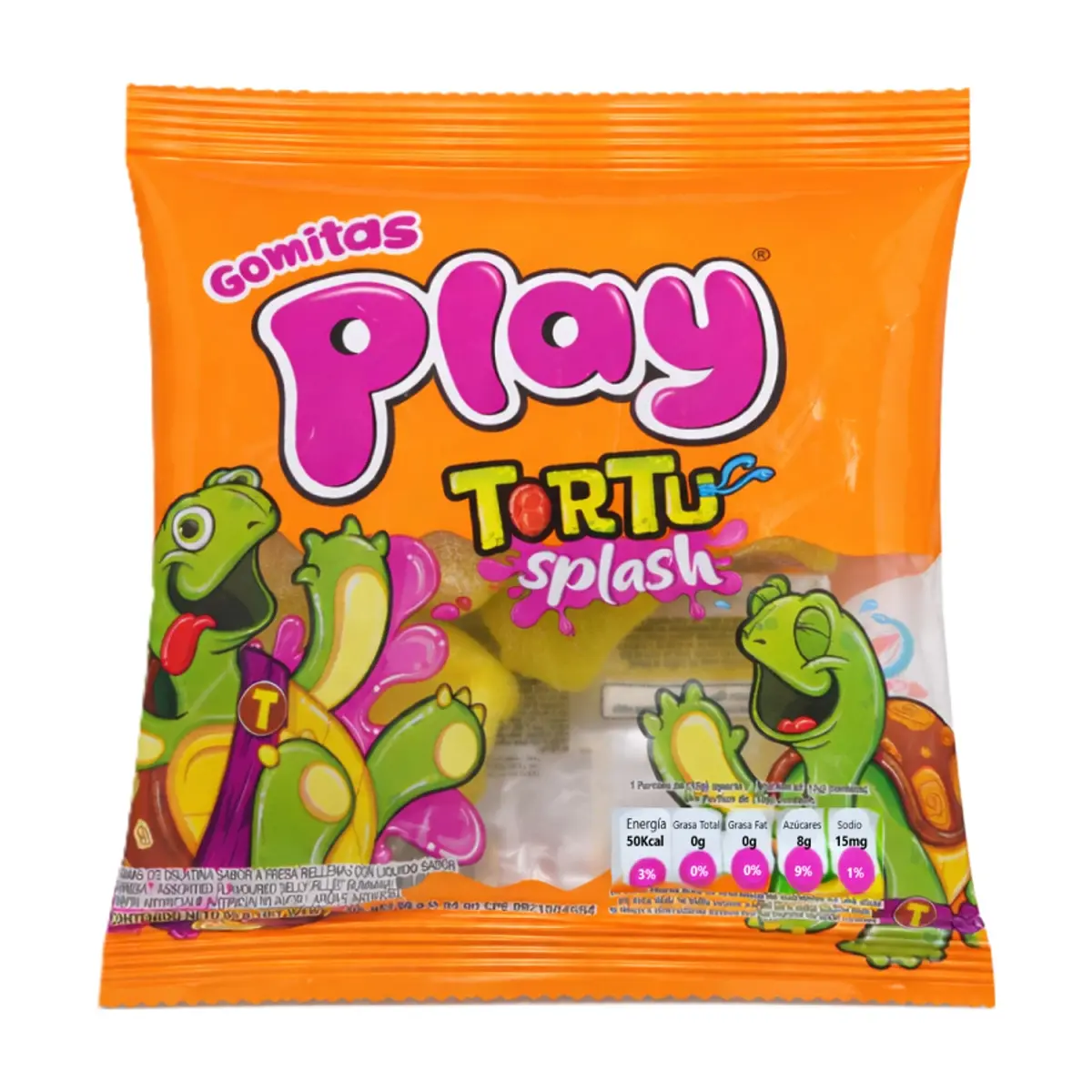 Gomas de gelatina sabor a fresa rellenas con líquido sabor a fresa Play (55 g / 1.94 oz)