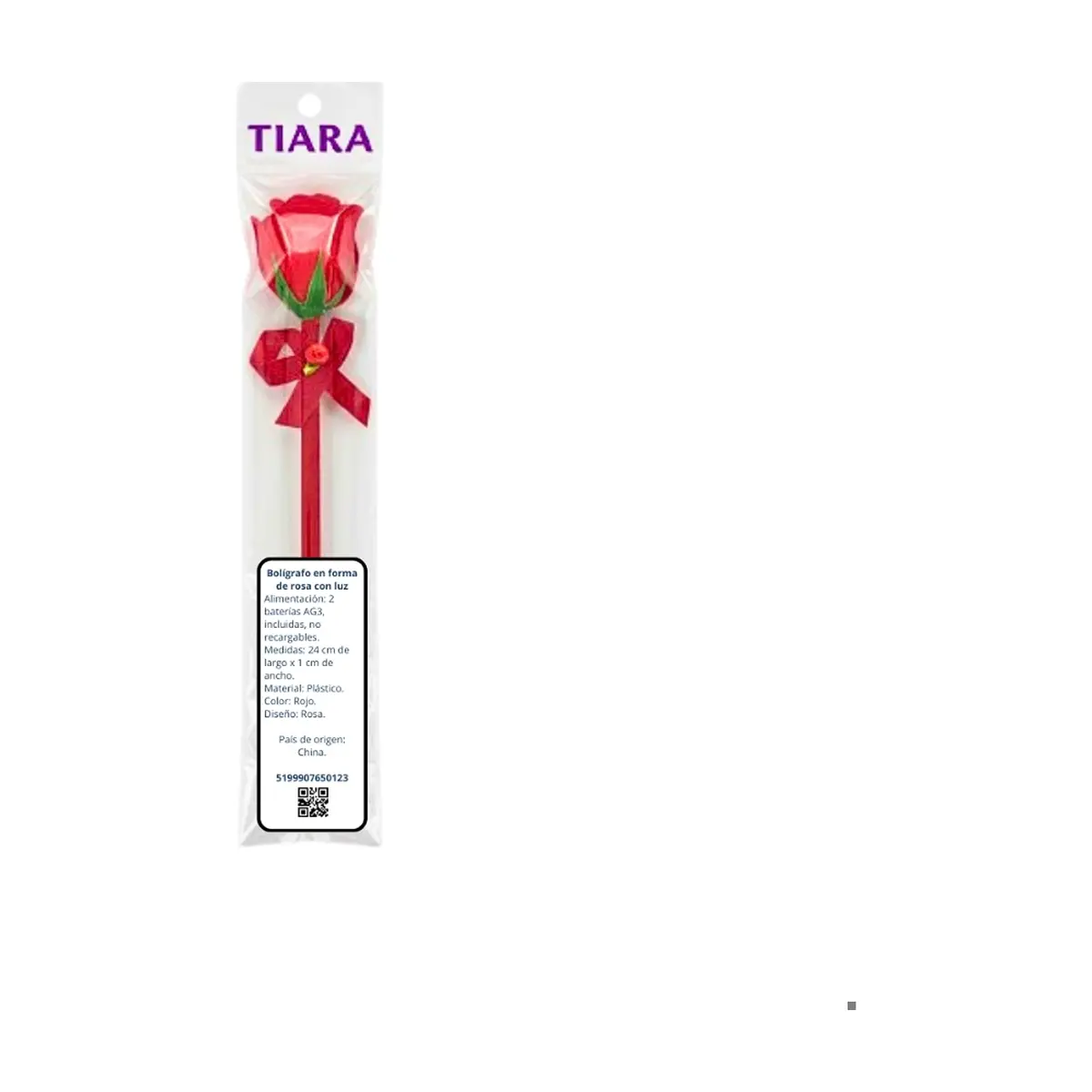 Bolígrafo en forma de rosa con luz Tiara - Thumbnail 4