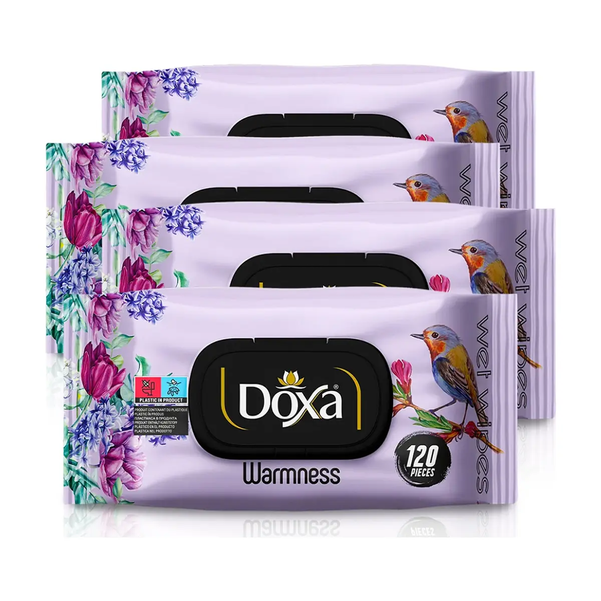 Toallitas húmedas con aroma cálido Doxa (4 x 120 U)