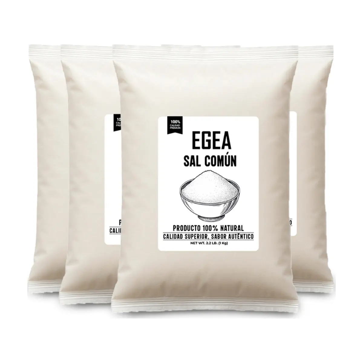 Sal común EGEA (4 x 1 kg / 2.2 lb)