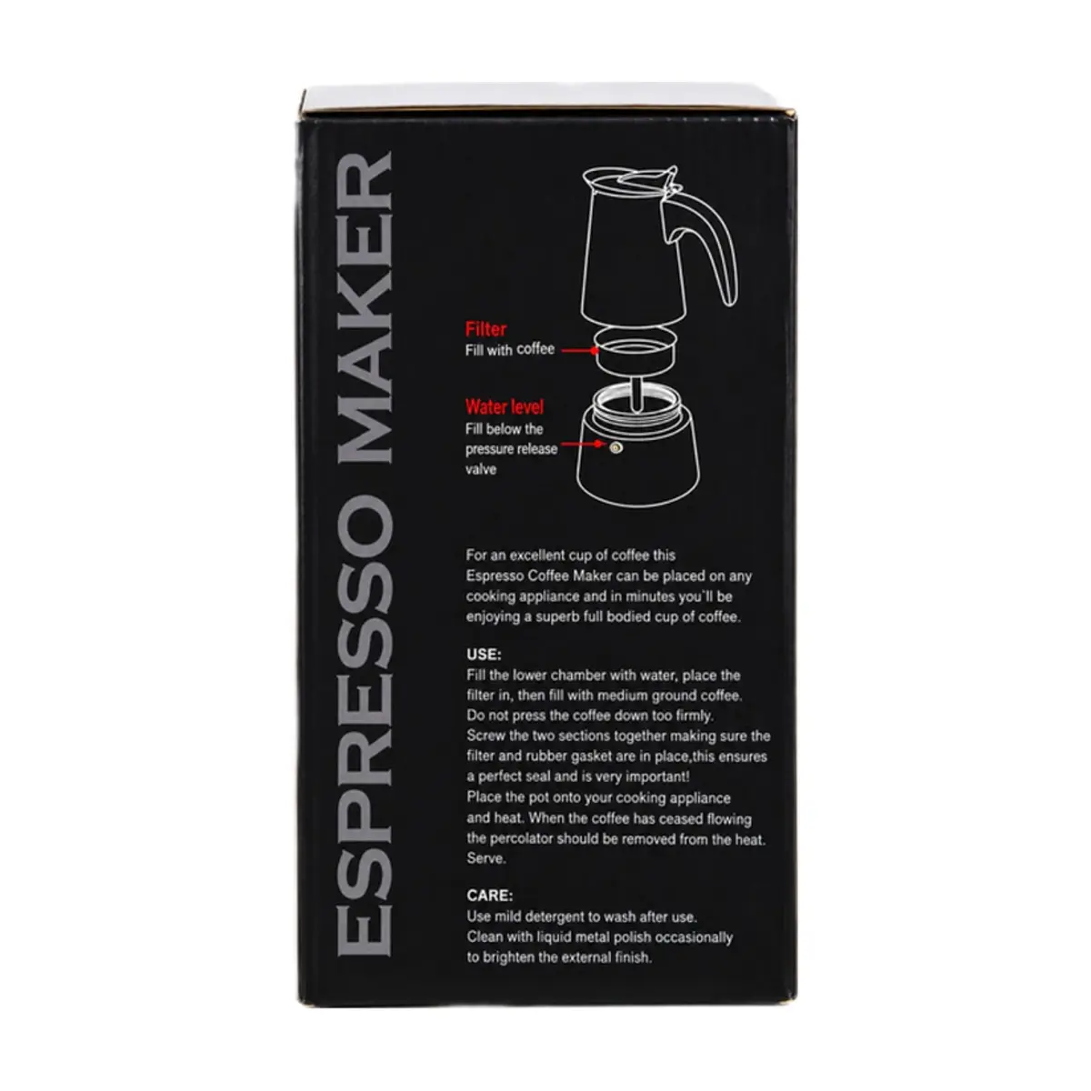 Cafetera italiana de 2 tazas Homestar - Miniatura 3