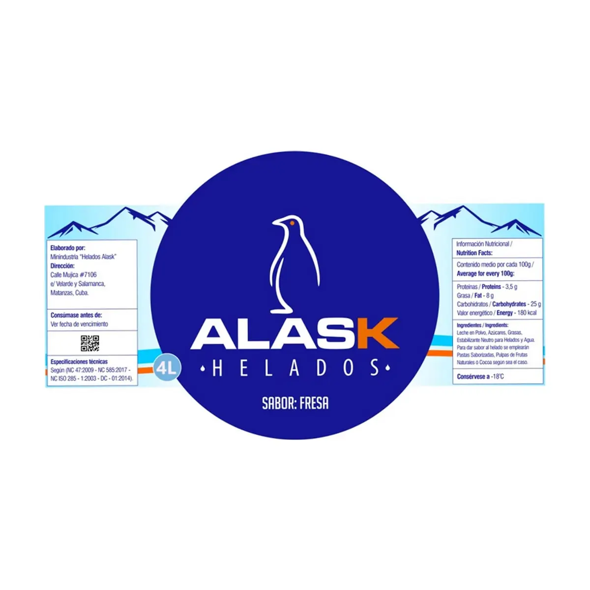 Helado de fresa Alask (4 L) - Miniatura 2