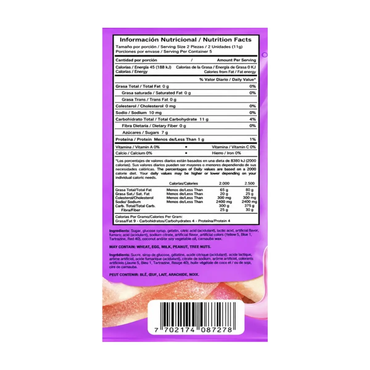 Gomitas de gelatina sabores surtidos a fresa y cereza Delfines Play (55 g / 1.94 oz) - Thumbnail 3