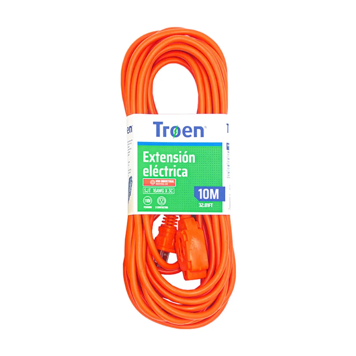 Extensión eléctrica profesional de 3 contactos para uso exterior 10 m Troen - Thumbnail 4
